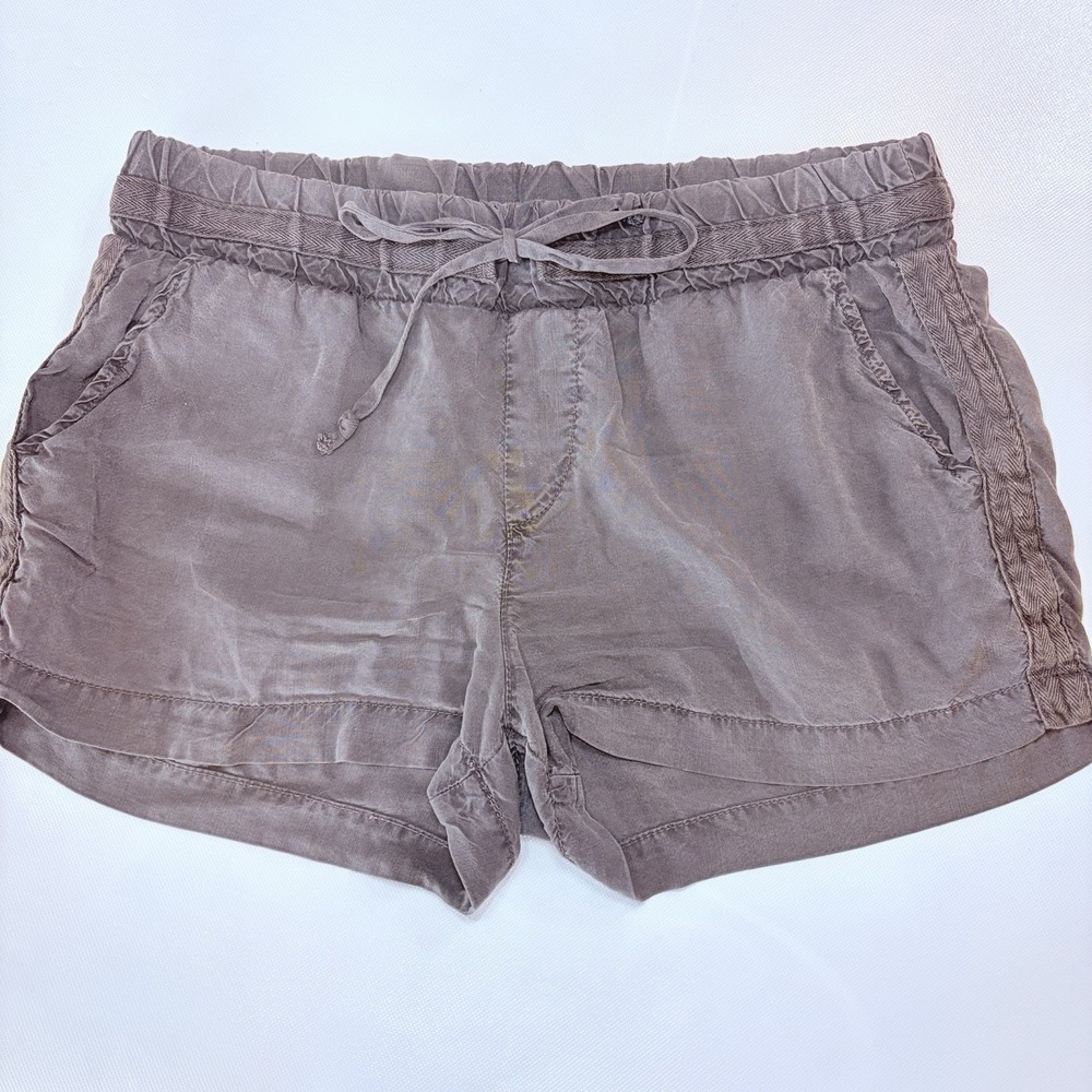 Bella Dahl Women's S Gray Pull On Shorts Drawstring Soft Tencel Casual